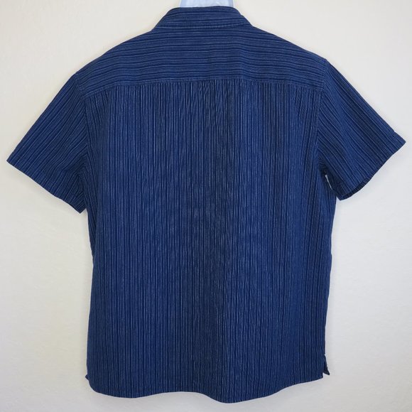 Goodfellow* Men's Short Sleeve‎ Button Down Straight Hem Striped Shirt~ Size XXL - Picture 2 of 12